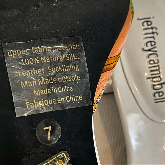 Jeffrey Campbell 100% Natural Silk Beaton Slide Size 7 - Picture 3 of 8